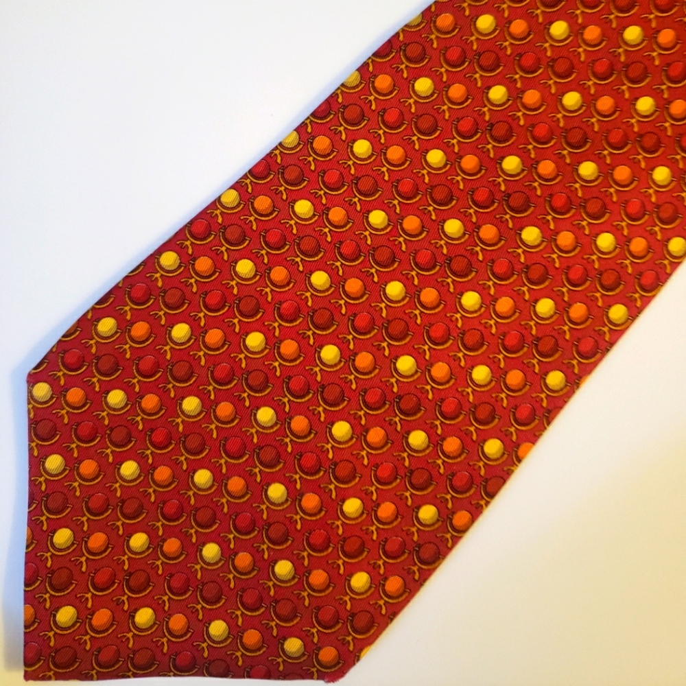 Salvatore Ferragamo necktie globe print excellent condition